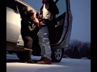 Sneaky Car Sex, BIG Cock and HUGE Orgasm