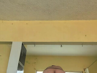 Anal punishment with a stick
