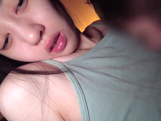 Delicate Gulp Bliss with a Tiny-curve Dark Haired Tease on a Sweet Oral Date Part.5