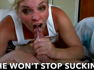 Rough, Dirty Talking Face Fuck, Dumps His Cum Down Her Throat!
