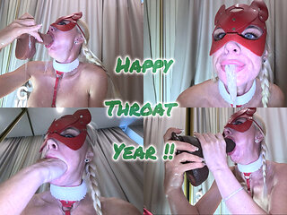Happy Throat Year! a Lot of Saliva, Gagging, Gag Reflex, Extreme Facefuck, Throatfuck, Deepthroat!