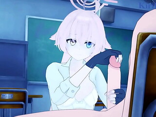 Takanashi Hoshino (Armed) and Utazumi Sakurako (Idol) intense sex. - Blue Archive Hentai