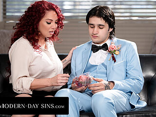 MODERN-DAY SINS - Caring Redhead MILF Kiki D'Aire Consoles Prom-Ditched Boy With Her Wet Pussy