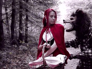 Redheaded vixen in stockings and fishnets wields a pickaxe dick with expert precision outdoors