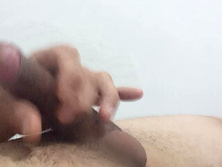 In the middle of the night Oscarcor01's cock gets very hard and he wakes up to discharge all the milk. Oscarcoronado86