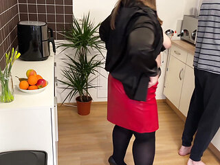 Horny mother-in-law does everything to make her son-in-law cum