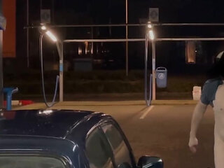 Risky naked outdoor dare