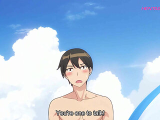 Adam Tries to Stay Calm but His Boner Gives Him Away as These Hotties Pushes the Moment Into Hot Sex