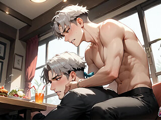 Thigh Spread Cum Drip: Muscle Gay's Milky Fountain