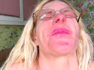 Degrade my face with spit, snot and slap,show my throat and nose