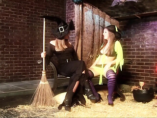 Hot witches have wild orgy with horny guys