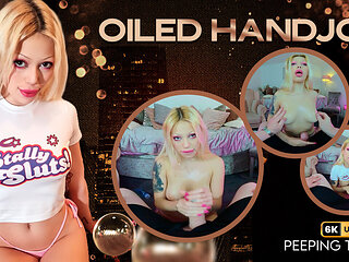 Oiled Handjob - PeepingThom