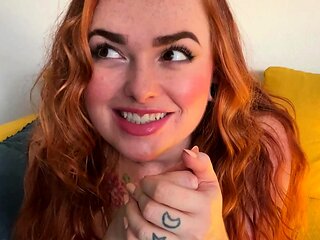 Petite amateur redheaded teen pisses and sucks cock