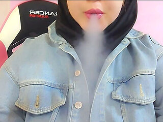 Hijab Stepsister Undresses Man & Fingers Her Wet Pussy to Squirting Orgasm - Amateur Turkish MILF with Big Tits & Big Ass