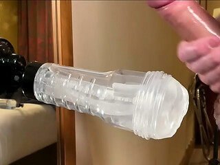 Hairy Bear Pumps the Fuck Out of His Fleshlight