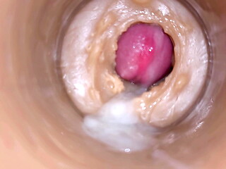 Precum squirting in my pussy Camera In Vagina 4k