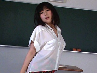 Teen Kyoka, Japanese cutie with tiny boobs, lost in passion