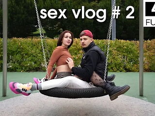 Sex Vlog Episode 2: Public Park, Bj and Creampie at Home
