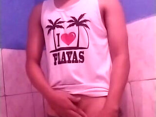 Horny teen boy in he bathed