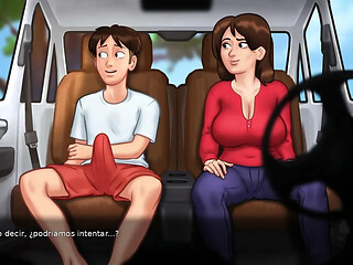 Mom and tenant share a steamy moment in the car.