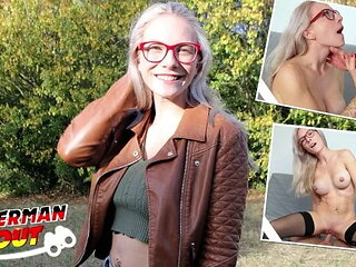 Fit Blonde Glasses Girl Vivi Vallentine Pickup and Talk to Casting Fuck