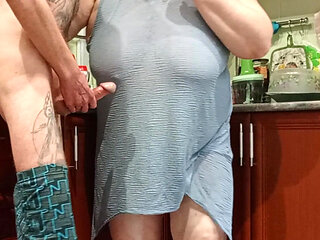 spanked a neighbor in the ass fucked in the mouth, pussy and cum in the mouth