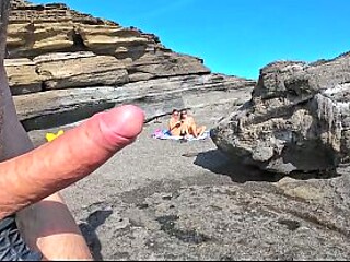 TWO BITCHES ON THE BEACH: my cock exposed to two fit girls on the beach