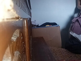 My stepcousin was sitting in my sister-in-law's room.