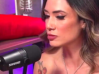 Young Latina with Perfect Body and Curly Hair Giving Dirty Talk