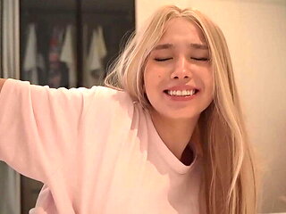 Asian beauty KarinaLil gets sensual POV blowjob from Erema - passionate moaning and real orgasm