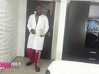 Doctor gives his patient a raw fuck in the exam room
