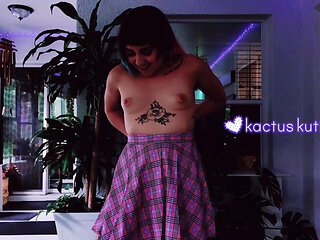 Trying on kute klothes while it gets dark outside