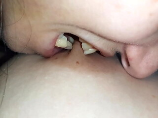 Hot lesbian threesome with licking, kissing, sucking, biting nipples