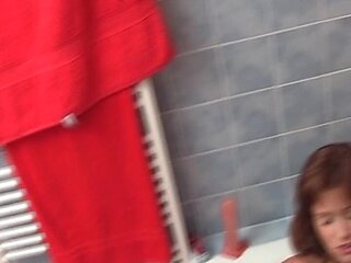 Naughty Teen Got Her Tight Pussy Fucked in Bathroom
