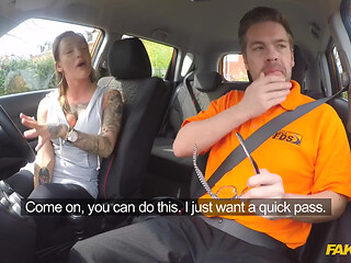Fake Driving College - Messy Creampie and Deep Throat Blowjob Action