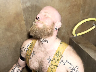 Ginger Bear Pissed & Fisted by Bearded Master