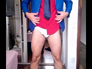 After Work Taking Off my Suit, Socks and Shoes