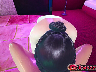 Tamaki in Pool Hentai - Perfect Body Anime Girl with Hot Handjob Stroking Big Dick, Sloppy Blowjob and Moaning Deepthroat