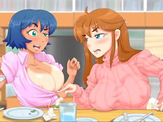 Milfs - Amanda came to visit and Marisa wants to give a hand job and kiss
