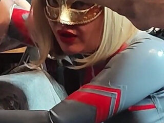 Extreme Deep Full Latex Catsuit Punch Fisting - Adelina Noir