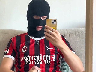 Horny Ac Milan Soccer Bro Shoots Load
