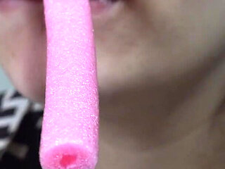 He Plays with My Nose. I Put a Thin Pink Silicone Pad in My Nose and Play with It. I Don't Know What It Is,