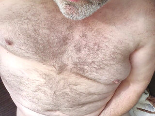 Sexy Fat Nerd Chub Jerks Morning Wood with Big Juicy Cum Finish