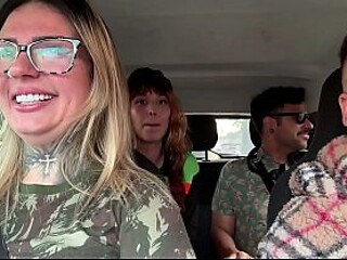 Unprecedented fast food worker becomes a porn actress! And we called a follower to fuck and suck her off inside the car in public.