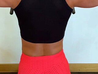 Amateur striptease and Solo masturbation