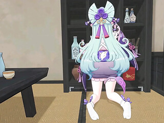 Anime babe Mizuki eases stress with a slippery, lewd sex session