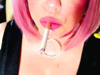 This Cute British Smoker Tina Snua Smoking A Cigarette - OMI OME Snap Inhales Drifts Dangles