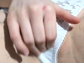 Rubbing My Pussy and Masturbating in My White Thong