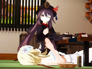 Lumine and Hutao tickling challenge