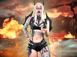 Fall Into Darkness, Cum in His Name! - Blasphemy, Satan, Hell, Halloween, Demon, Succubus